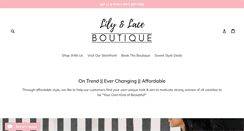 Desktop Screenshot of lilyandlaceboutique.com